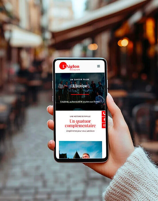 Aiglon_Azelty création site internet restaurant hotel