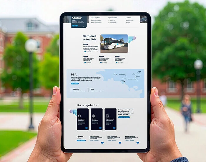 BSA_agence creation site internet vannes Azelty creation site internet transport_Ipad