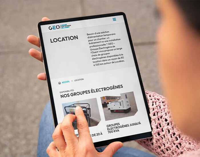 GEO_agence creation site internet vannes Azelty creation site web industrie_Ipad 2