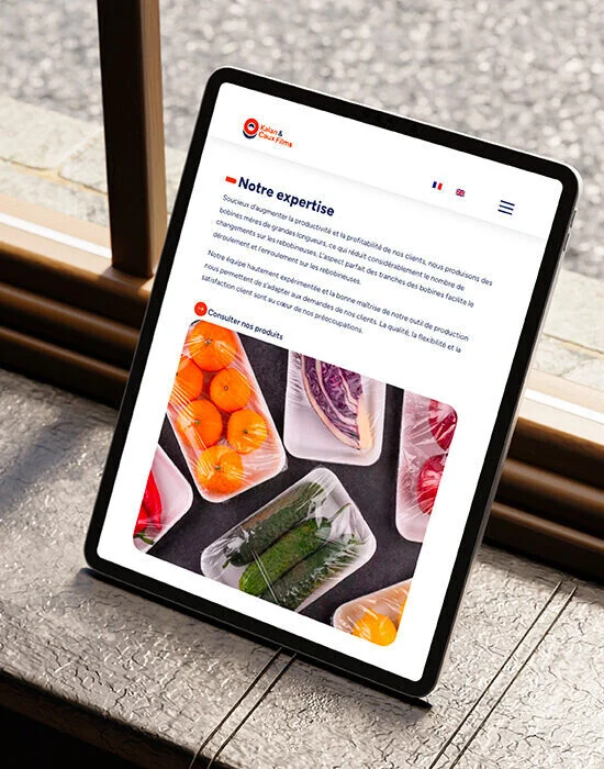 Kalan_agence creation site internet vannes Azelty creation site web industrie_Ipad 2