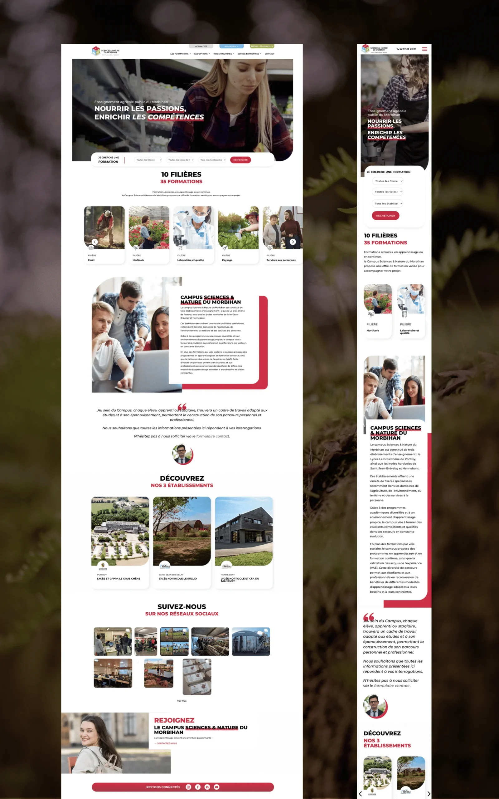 Maquette webdesign creation site internet ecole agence web azelty