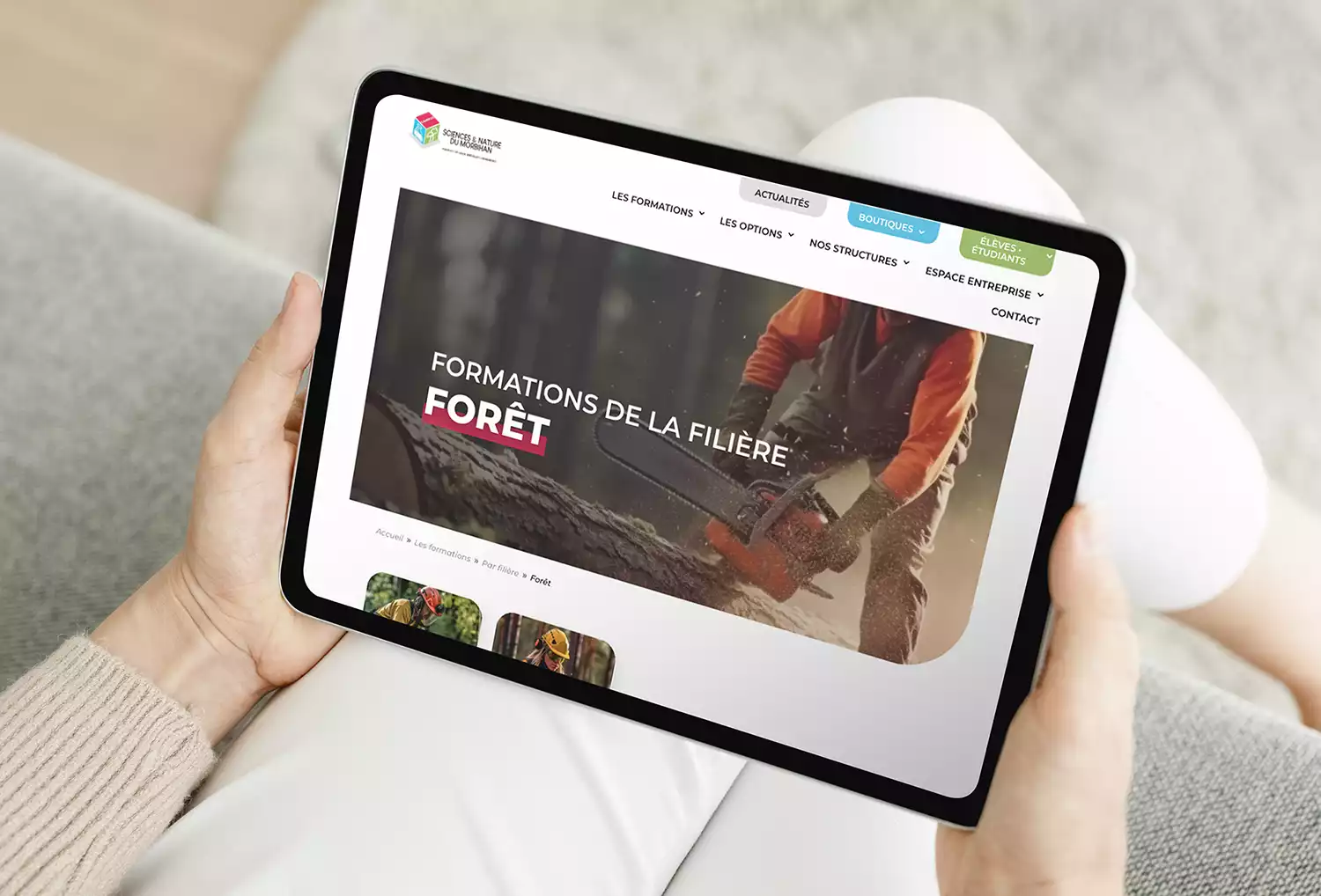 Agence web à Vannes Azelty création site internet ecole agricole