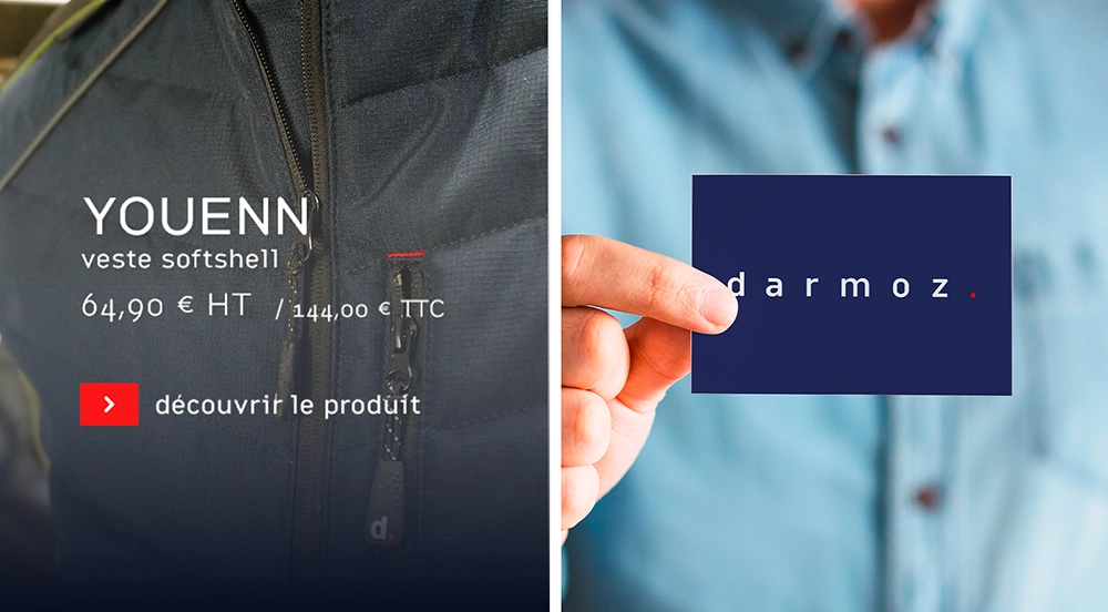 Maquette du site internet de Darmoz - Réalisation Azelty - AGence web à Vannes