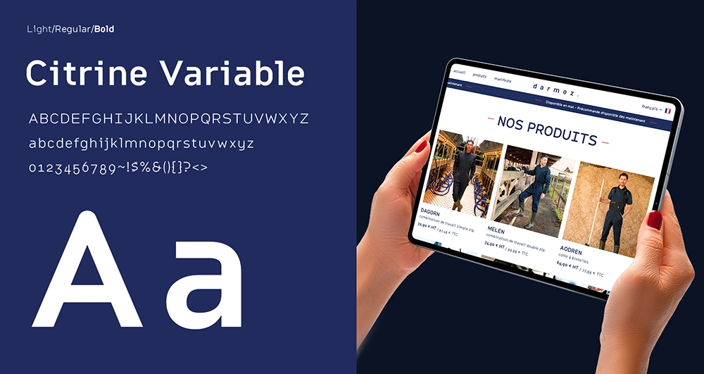 Maquette du site internet de Darmoz - Réalisation Azelty - AGence web à Vannes