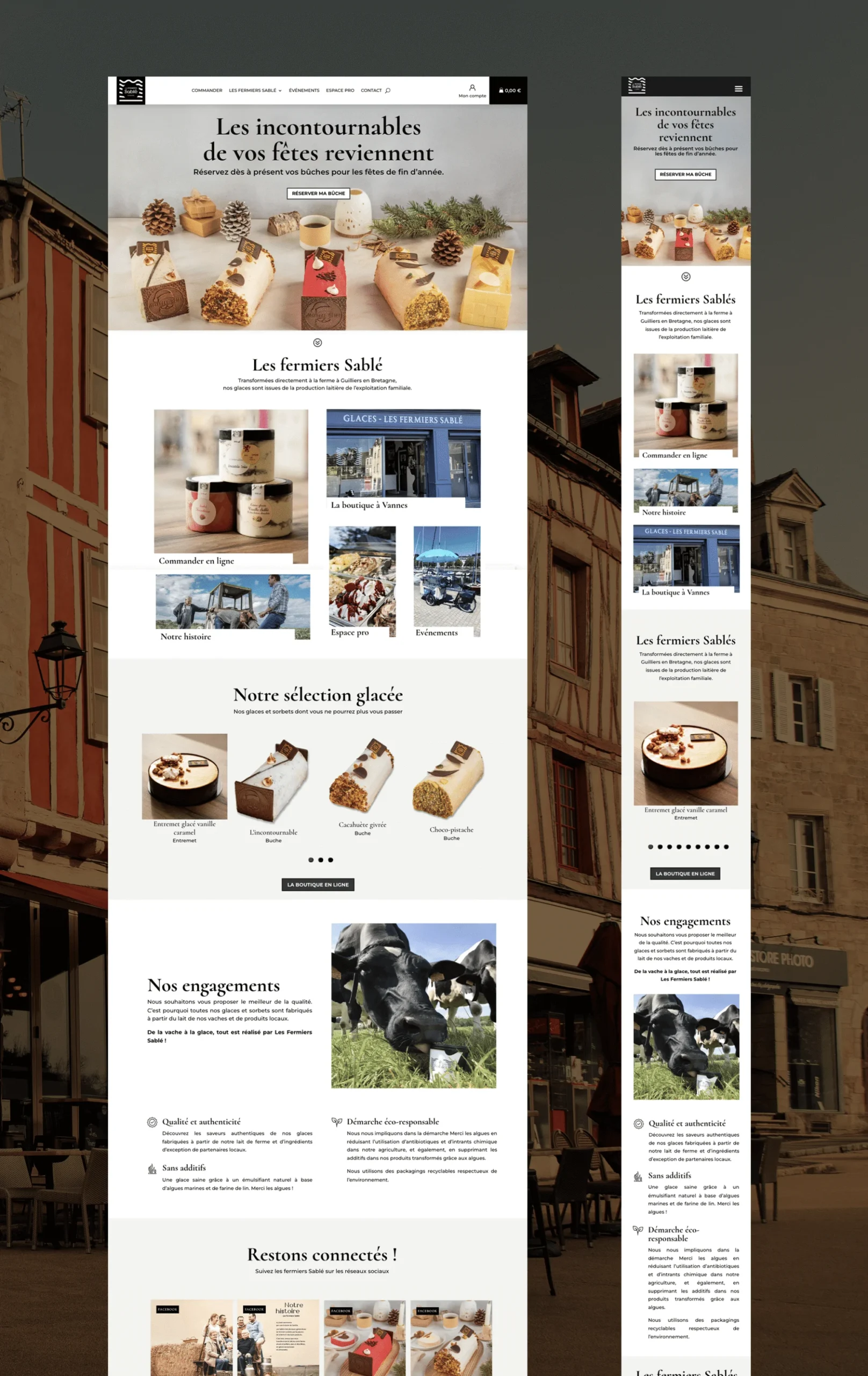 Fermiers Sables Maquette creation site internet ecommerce agence web a vannes azelty