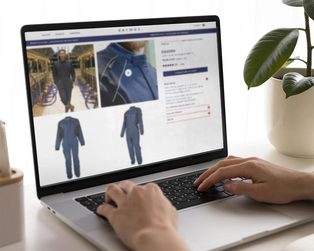 Darmoz x Vital concept - création de site internet e-commerce de vetement agricole par l'agence web Azelty